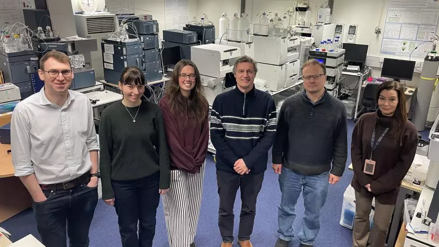 MS staff group photo in the annex lab, 2025.